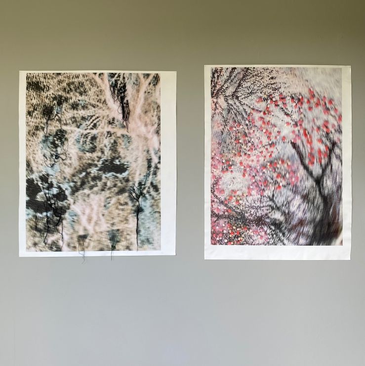 Prints of my textile works in the Textile museum